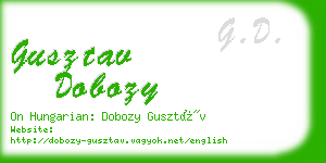 gusztav dobozy business card